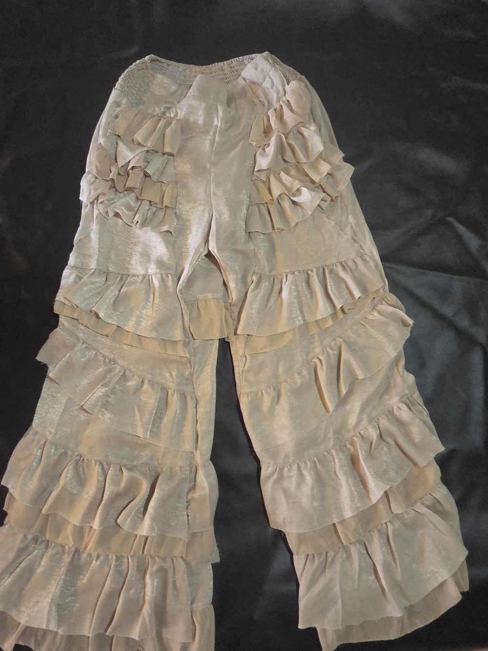 Oli & Hali Taupe Ruffled Boot Cut Pants